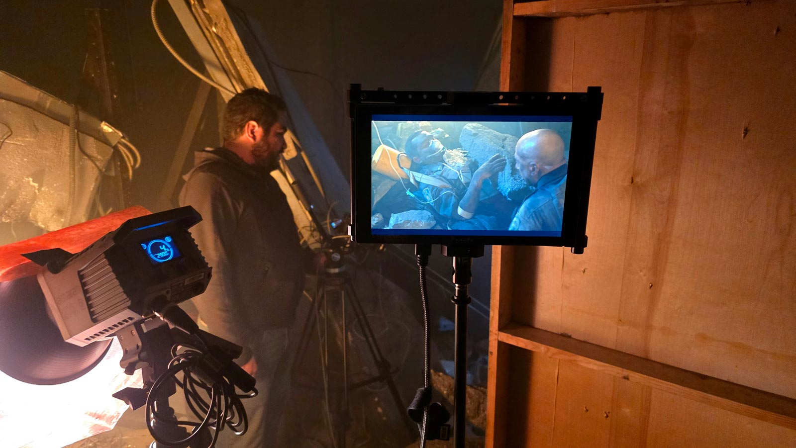 A behind-the-scenes look of the filming to recreate Port Authority Police Officer Will Jimeno who survived being buried 30 feet beneath the rubble of the World Trade Center on 9/11.