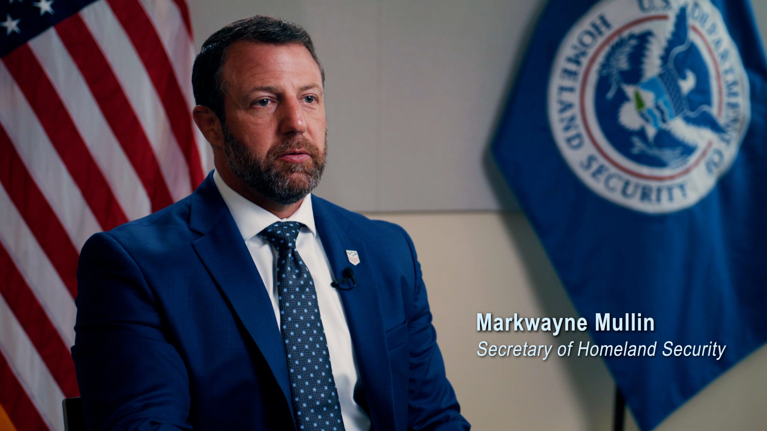 Secretary Mullin with the Department of Homeland Security